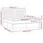 Box spring bed with light gray fabric mattress 180x200 cm by vidaXL, Beds and slatted bases - Ref: Foro24-3128781, Price: 628...