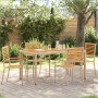 Sillas apilables de jardín 4 pcs Marrón y Beige en Sillas de jardín | Comprar online en Foru.es