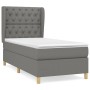 Cama box spring con colchón tela gris oscuro 80x200 cm de vidaXL, Camas y somieres - Ref: Foro24-3128718, Precio: 351,58 €, D...