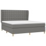 Cama box spring con colchón tela gris oscuro 180x200 cm de vidaXL, Camas y somieres - Ref: Foro24-3128862, Precio: 661,59 €, ...