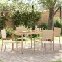Sillas apilables de jardín 4 pcs Crema y marrón en Sillas de jardín | Comprar online en Foru.es