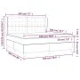 Box spring bed with dark gray fabric mattress 180x200 cm by vidaXL, Beds and slatted bases - Ref: Foro24-3128862, Price: 634,...
