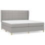 Cama box spring con colchón tela gris claro 200x200 cm de vidaXL, Camas y somieres - Ref: Foro24-3128549, Precio: 655,05 €, D...