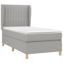 Cama box spring con colchón tela gris claro 90x190 cm de vidaXL, Camas y somieres - Ref: Foro24-3128645, Precio: 317,32 €, De...