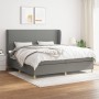Cama box spring con colchón tela gris oscuro 200x200 cm de vidaXL, Camas y somieres - Ref: Foro24-3128390, Precio: 663,04 €, ...