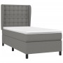 Cama box spring con colchón tela gris oscuro 90x200 cm de vidaXL, Camas y somieres - Ref: Foro24-3128254, Precio: 393,33 €, D...