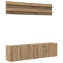 Unidades de TV 6 pcs Roble artisan Madera contrachapada en Muebles TV | Comprar online en Foru.es