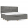 Cama box spring con colchón tela gris oscuro 200x200 cm de vidaXL, Camas y somieres - Ref: Foro24-3128790, Precio: 708,04 €, ...