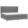Cama box spring con colchón tela gris oscuro 200x200 cm de vidaXL, Camas y somieres - Ref: Foro24-3128790, Precio: 708,04 €, ...
