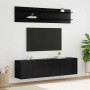 Unidades de TV 6 pcs Roble negro Madera contrachapada en Muebles TV | Comprar online en Foru.es
