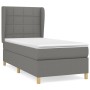 Cama box spring con colchón tela gris oscuro 100x200 cm de vidaXL, Camas y somieres - Ref: Foro24-3128502, Precio: 382,88 €, ...
