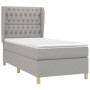 Cama box spring con colchón tela gris claro 100x200 cm de vidaXL, Camas y somieres - Ref: Foro24-3128741, Precio: 354,91 €, D...