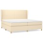 Cama box spring con colchón tela color crema 200x200 cm de vidaXL, Camas y somieres - Ref: Foro24-3128394, Precio: 631,78 €, ...