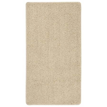 Alfombra peluda antideslizante color crema 80x150 cm en Alfombras | Comprar online en Foru.es