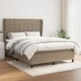 Box spring bed with taupe gray fabric mattress 140x200 cm by vidaXL, Beds and slatted bases - Ref: Foro24-3127969, Price: 530...