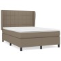 Cama box spring con colchón tela gris taupe 140x200 cm de vidaXL, Camas y somieres - Ref: Foro24-3127969, Precio: 529,67 €, D...