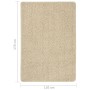Alfombra peluda antideslizante color crema 120x170 cm en Alfombras | Comprar online en Foru.es
