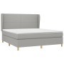 Cama box spring con colchón tela gris claro 180x200 cm de vidaXL, Camas y somieres - Ref: Foro24-3128381, Precio: 638,25 €, D...
