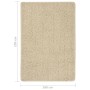 Alfombra peluda antideslizante color crema 160x230 cm en Alfombras | Comprar online en Foru.es