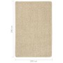 Alfombra peluda antideslizante color crema 200x290 cm en Alfombras | Comprar online en Foru.es
