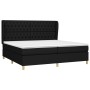 Cama box spring con colchón tela negro 200x200 cm de vidaXL, Camas y somieres - Ref: Foro24-3128791, Precio: 756,76 €, Descue...