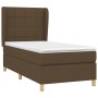 Cama box spring con colchón tela marrón oscuro 90x200 cm de vidaXL, Camas y somieres - Ref: Foro24-3128496, Precio: 352,98 €,...
