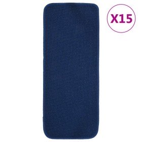 Alfombrilla de escalera 15 uds azul marino rectangular 60x25 cm en Hogar | Comprar online en Foru.es