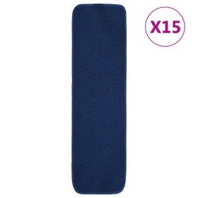 Alfombrilla de escalera 15 uds azul marino rectangular 75x20 cm en Hogar | Comprar online en Foru.es