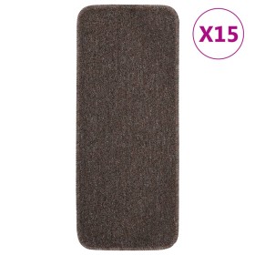 Alfombrillas de escalera 15 uds marrón rectangular 60x25 cm en Hogar | Comprar online en Foru.es