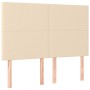 Cama box spring con colchón tela color crema 140x200 cm de vidaXL, Camas y somieres - Ref: Foro24-3128370, Precio: 541,11 €, ...