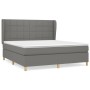 Cama box spring con colchón tela gris oscuro 180x200 cm de vidaXL, Camas y somieres - Ref: Foro24-3128542, Precio: 625,99 €, ...
