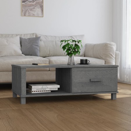 Mesa de centro HAMAR madera maciza pino gris oscuro 100x55x35cm en Mesas de centro | Comprar online en Foru.es