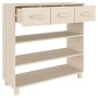 Mesa consola HAMAR madera maciza pino marrón miel 90x35x90 cm en Mesas auxiliares | Comprar online en Foru.es