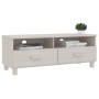 Mueble de TV HAMAR madera maciza de pino blanco 106x40x40 cm en Muebles TV | Comprar online en Foru.es