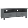 Mueble de TV HAMAR madera maciza pino gris oscuro 106x40x40 cm en Muebles TV | Comprar online en Foru.es