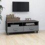 Mueble de TV HAMAR madera maciza pino gris oscuro 106x40x40 cm en Muebles TV | Comprar online en Foru.es