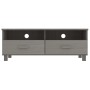 Mueble de TV HAMAR madera maciza pino gris claro 106x40x40 cm en Muebles TV | Comprar online en Foru.es