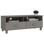 Mueble de TV HAMAR madera maciza pino gris claro 106x40x40 cm en Muebles TV | Comprar online en Foru.es