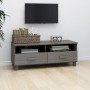 Mueble de TV HAMAR madera maciza pino gris claro 106x40x40 cm en Muebles TV | Comprar online en Foru.es