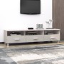 Mueble de TV HAMAR madera maciza de pino blanco 158x40x40 cm en Muebles TV | Comprar online en Foru.es