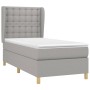 Cama box spring con colchón tela gris claro 90x190 cm de vidaXL, Camas y somieres - Ref: Foro24-3128805, Precio: 321,76 €, De...