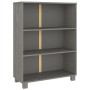 Estantería HAMAR madera maciza pino gris claro 85x35x112 cm en Librerías y estanterías | Comprar online en Foru.es