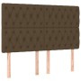 Cama box spring con colchón tela marrón oscuro 140x190 cm de vidaXL, Camas y somieres - Ref: Foro24-3128760, Precio: 548,92 €...