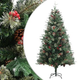 Árbol de Navidad y piñas verde PVC y PE 195 cm en Decoración Festiva y Estacional | Comprar online en Foru.es