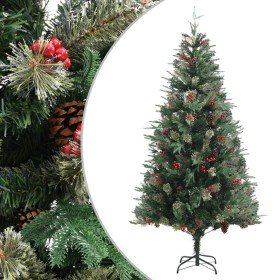 Árbol de Navidad y piñas verde PVC y PE 225 cm en Decoración Festiva y Estacional | Comprar online en Foru.es