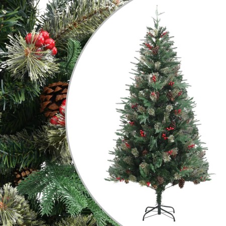 Árbol de Navidad y piñas verde PVC y PE 225 cm en Decoración Festiva y Estacional | Comprar online en Foru.es