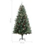 Árbol de Navidad y piñas verde PVC y PE 225 cm en Decoración Festiva y Estacional | Comprar online en Foru.es