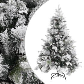 Árbol de Navidad con nieve flocada y piñas PVC y PE 150 cm en Decoración Festiva y Estacional | Comprar online en Foru.es