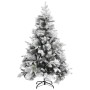 Árbol de Navidad con nieve flocada y piñas PVC y PE 150 cm en Decoración Festiva y Estacional | Comprar online en Foru.es