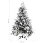 Árbol de Navidad con nieve flocada y piñas PVC y PE 150 cm en Decoración Festiva y Estacional | Comprar online en Foru.es